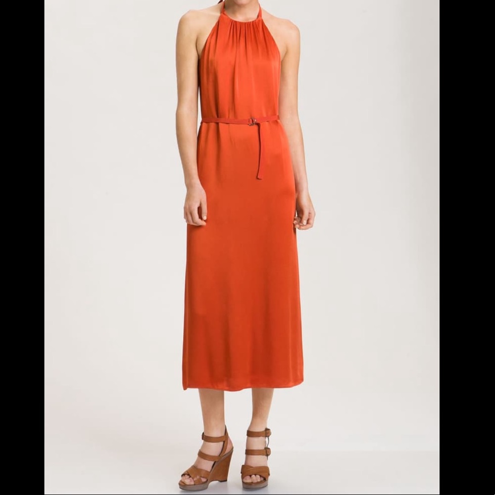 Deep orange French Connection midi dress